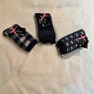 Cuddl Duds Terry Lounge Socks Lavender Infused - SET OF 3